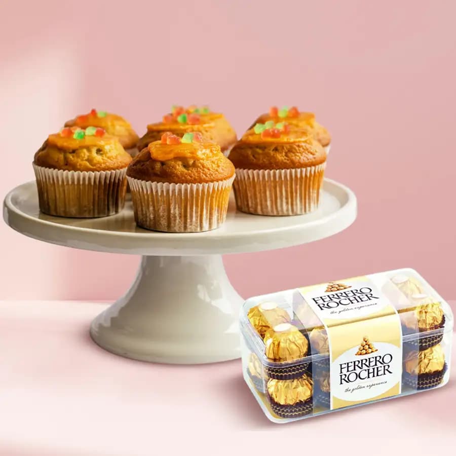 Delicious Tutty Fruity Muffins with Ferrero Rocher Pack