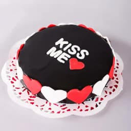 Trendy Kiss Day Photo Cake in Chocolate Flavor 1