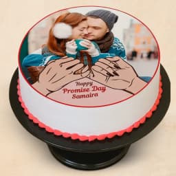 Luscious Vanilla Personalized Photo Cake for Promise Day 1