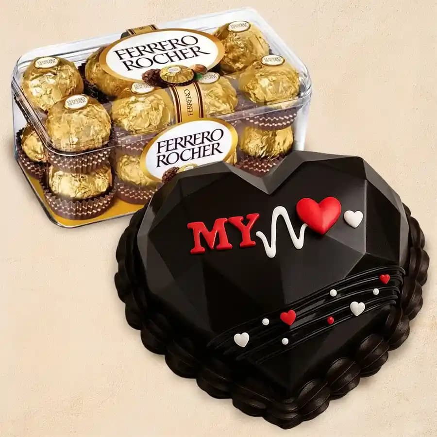 Love's Sweet Surprise Cake with Ferrero Rocher