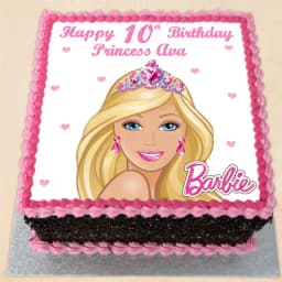 Heavenly Egg Less Barbie Photo Cake for Kids 1