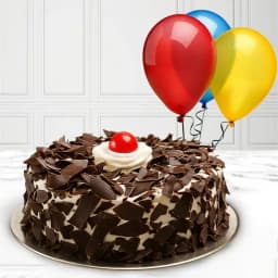 Zesty Black Forest Cake with Balloons 1