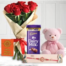 Romantic Roses & Cuddly Bear Delight 1