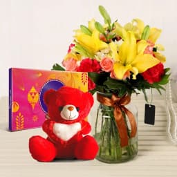 Cheerful Flower N Cadbury Combo 1