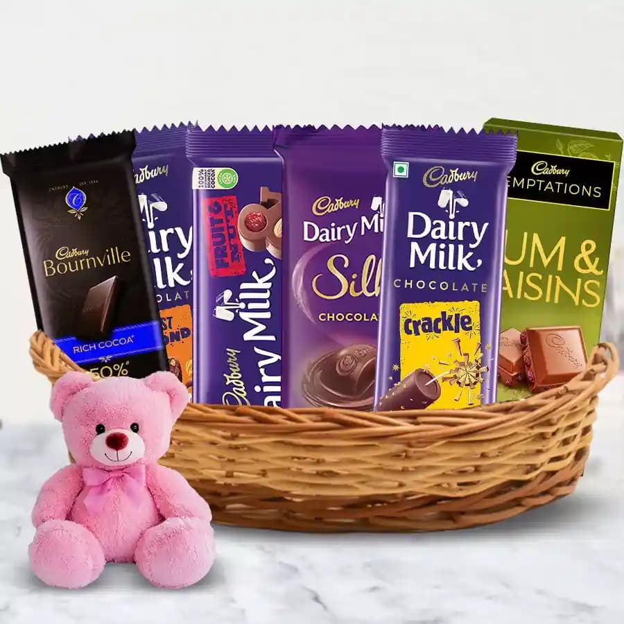 Adorable Teddy Delight Basket