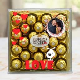 Ferrero Rocher with Heart-theme Personalized Pic 1