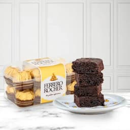 Appetizing Brownies with Ferrero Rocher Chocolates 1