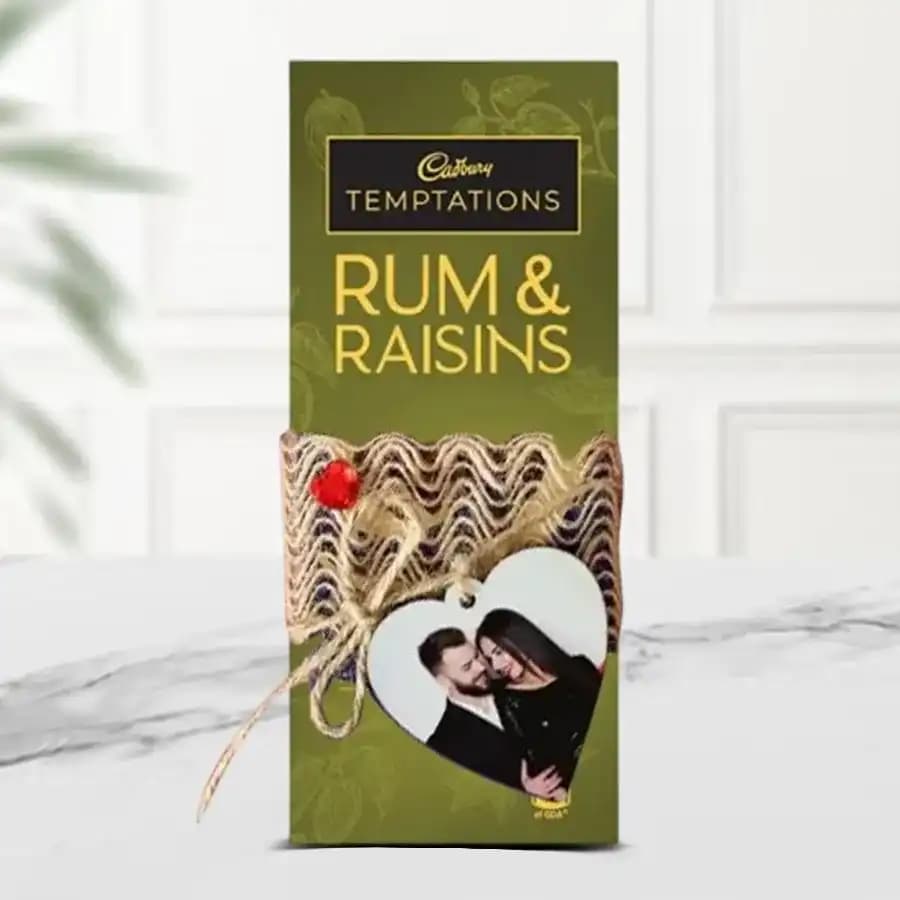 Lavish Personalized Photo Temptation Rum n Raisins Chocolate