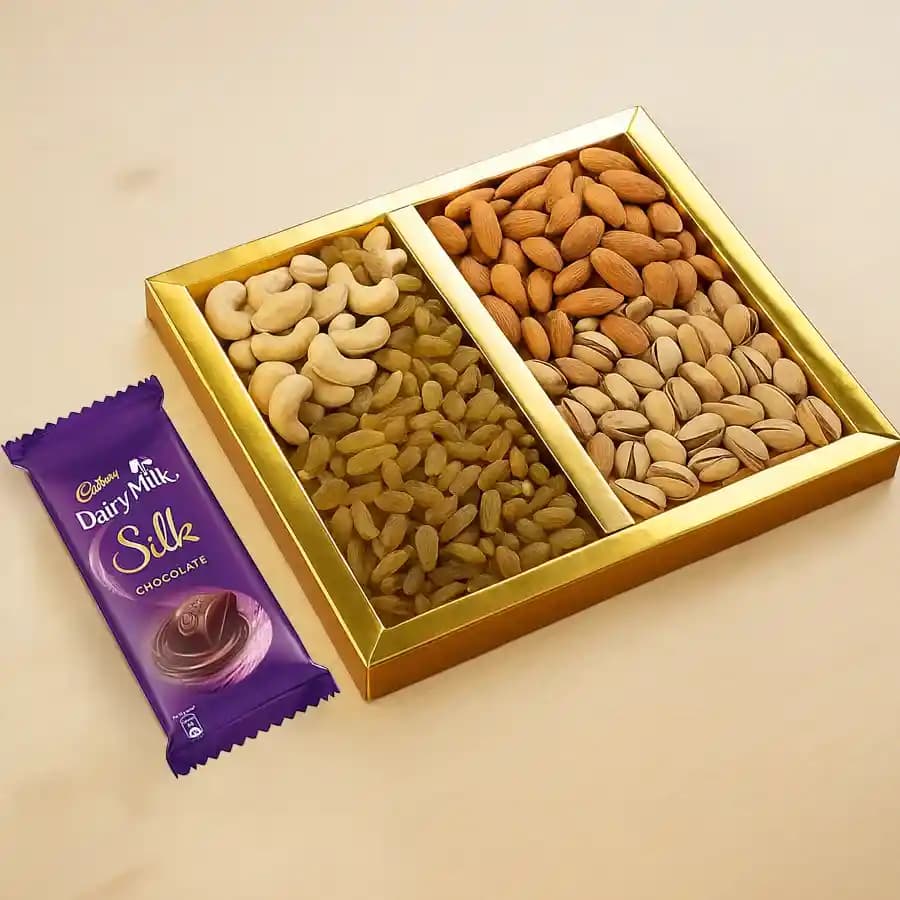 Dry Fruits with Cadbury Silk Chocolate