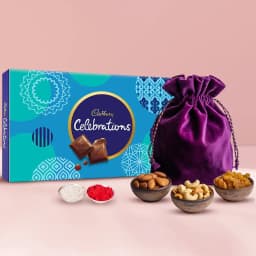 Delicious Dry Fruits Potli with Cadbury Celebrations Pack 1