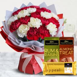 Lovely Combo of Mixed Carnation n Cadbury Temptations 1