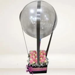 Sweet Sixteen Display of Roses Ferrero Rocher n Balloons in Box 1