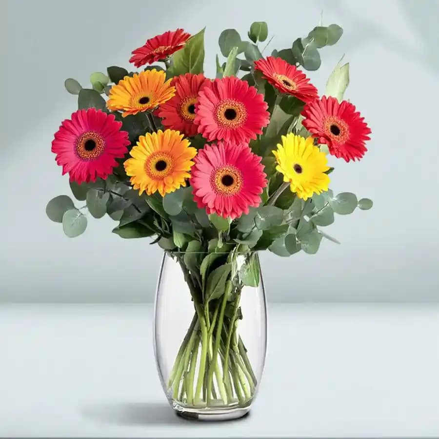 Lovely Gerberas Vase Arrangement