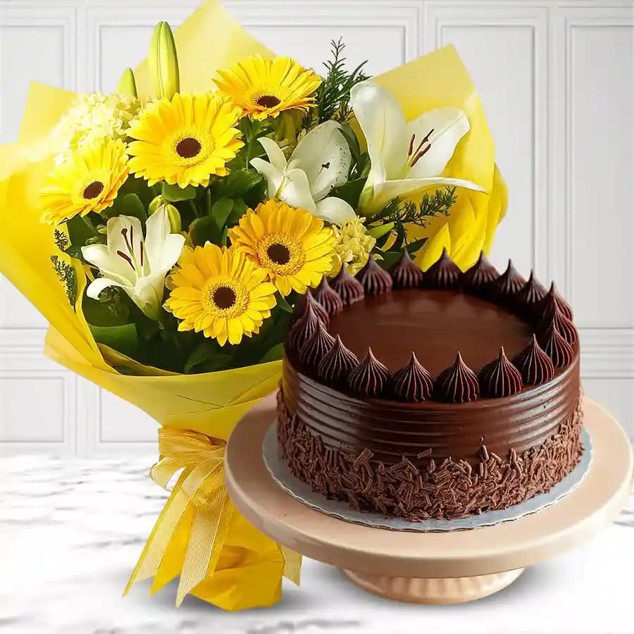 Joyful Blooms and Chocolate Delight