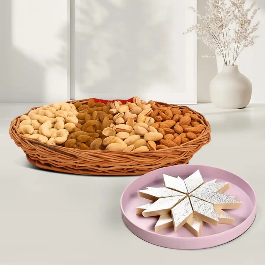 Delightful Kaju Katli and Nut Harmony