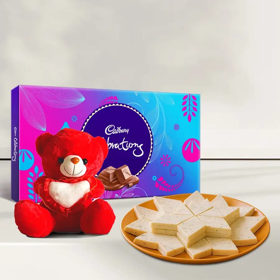 Kaju Delight with Cuddly Teddy & Sweet Treats