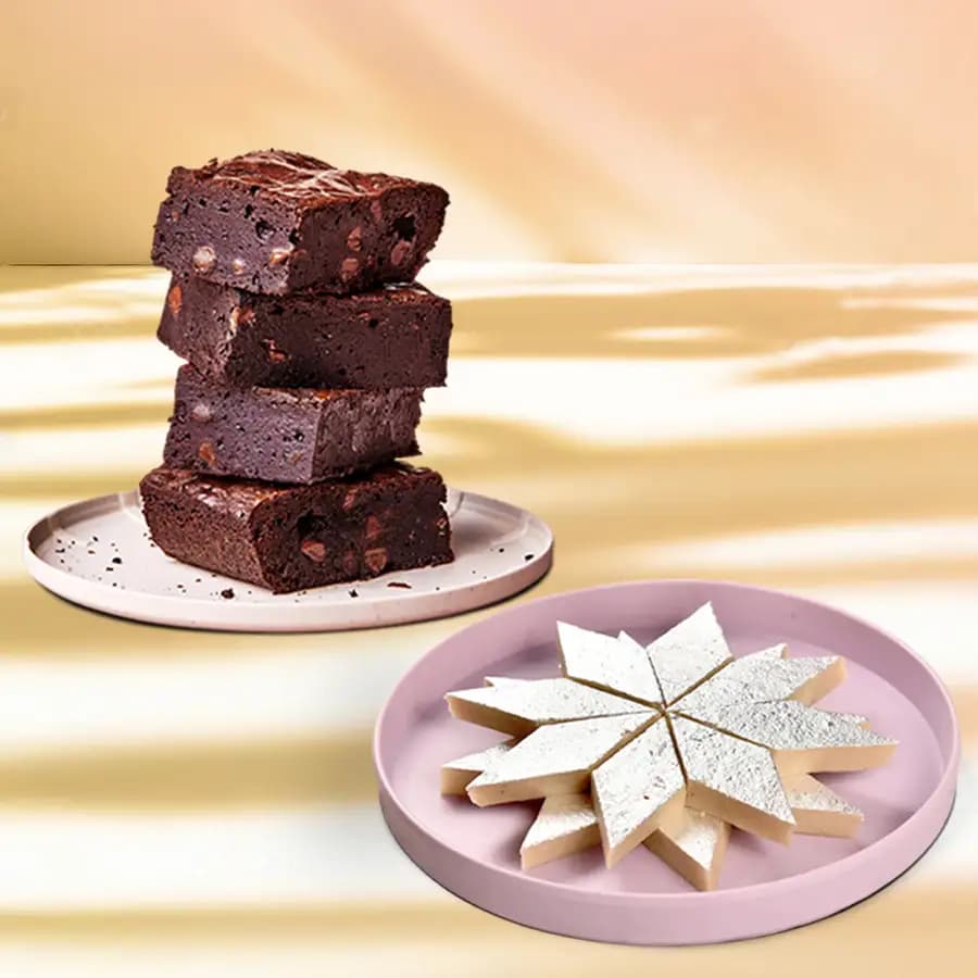 Celebrate with Kaju Katli and Gourmet Brownies