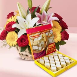 Exquisite Badam Katli with Flower Surprise 1