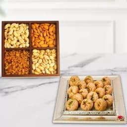Heavenly Balushahi Delight with Nut Assortment 1
