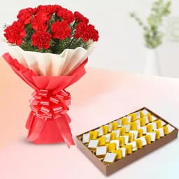 Kaju Kesar Delight & Elegant Carnations 1