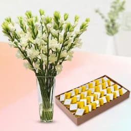 Golden Delight: Kesar Kaju Katli in Elegant Glass 1