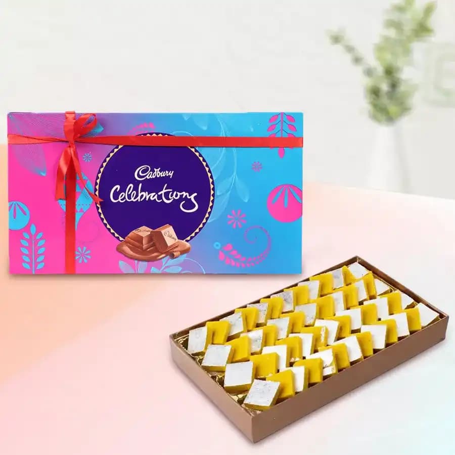 Kaju Kesar Delight with Cadbury Chocolate