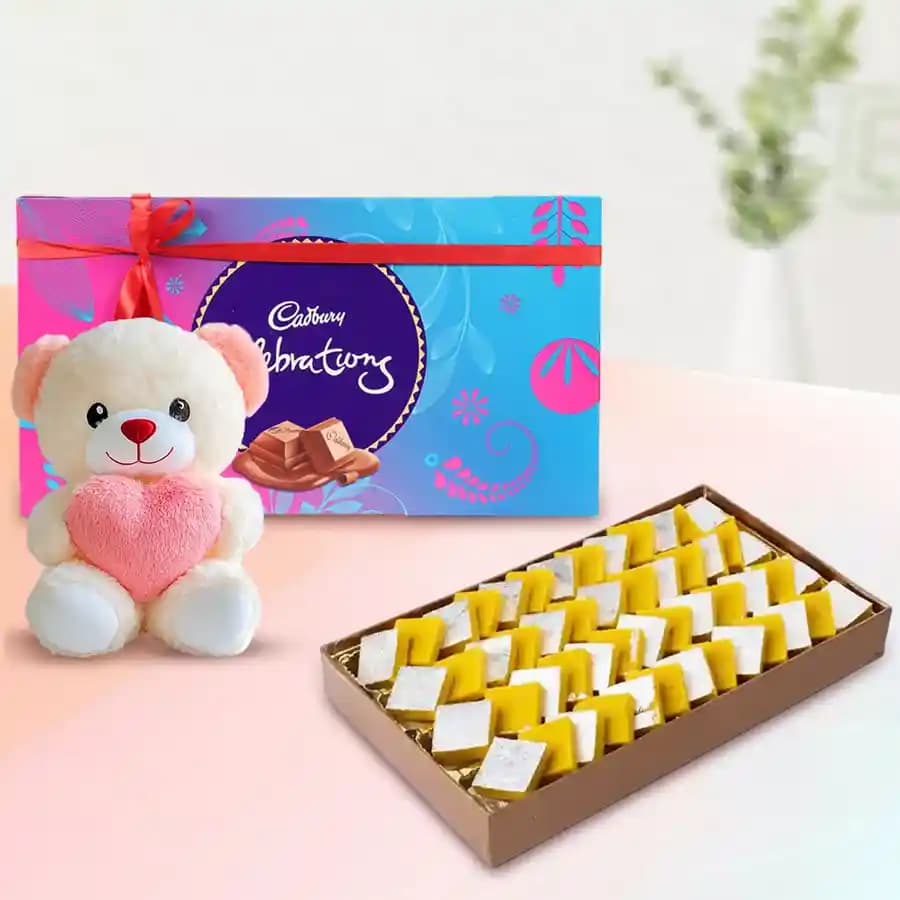 Love's Delight: Kaju Kesar & Adorable Teddy