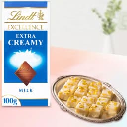 Malai Barfi with Lindt Excellence Chocolate Bar 1
