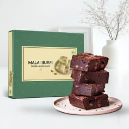Malai Barfi with Brownie 1