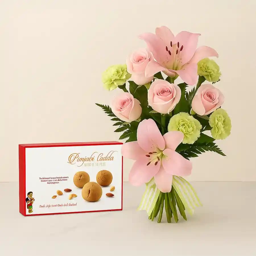 Pinni with Flowers Bouquet