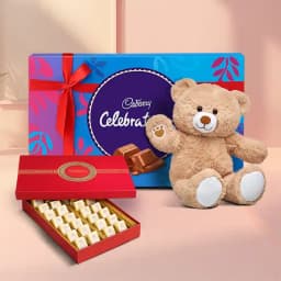 Pinni with Teddy N Cadbury Celebration Chocolate Pack 1