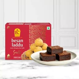 Delicate pack of Besan Ladoo with Brownie 1