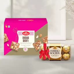 Classic Dhoda Burfi with Ferrero Rocher 1