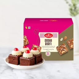 Dhoda Burfi with Chocolate Pastry 1