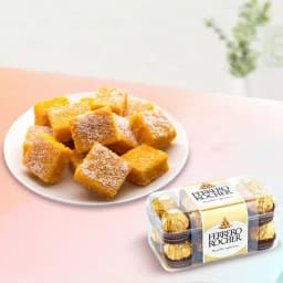 Coconut Burfi with Ferrero Rocher 1