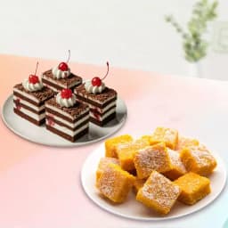 Coconut Burfi with Chocolate Pastry 1