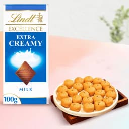 Mathura Peda with Lindt Excellence Chocolate Bar 1