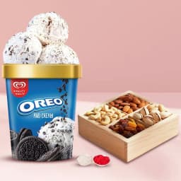 Amazing Gift of Kwality Walls Oreo Ice Cream with Assorted Dry Fruits 1