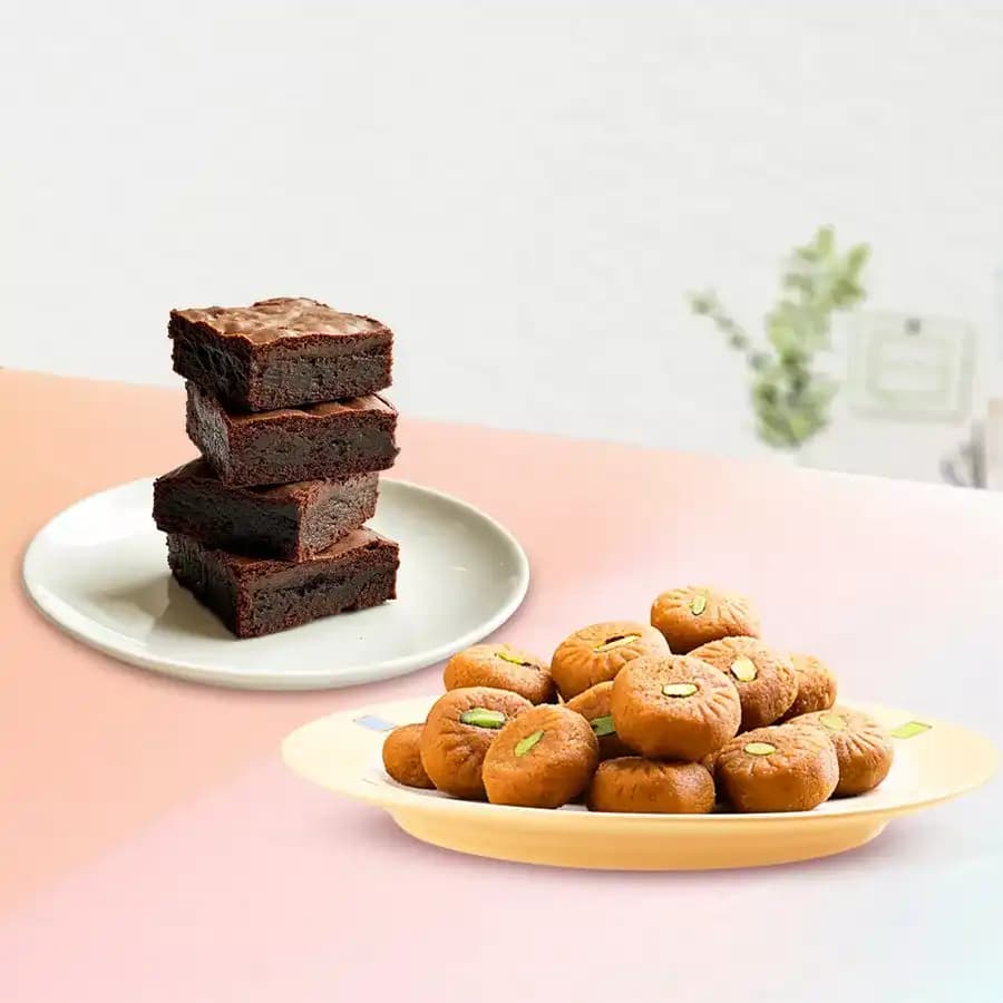 Mathura Peda with Brownies