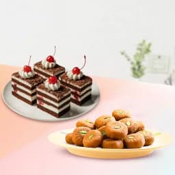 Mathura Peda with Chocolate Pastry 1