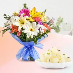 Rashbhari with Seasonal Flower Bouquet 1