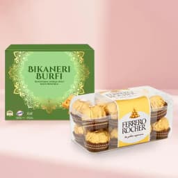 Bikaneri Burfi with Ferrero Rocher Chocolates 1