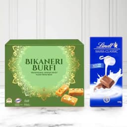 Bikaneri Burfi with Lindt Excellence Chocolate Bar 1