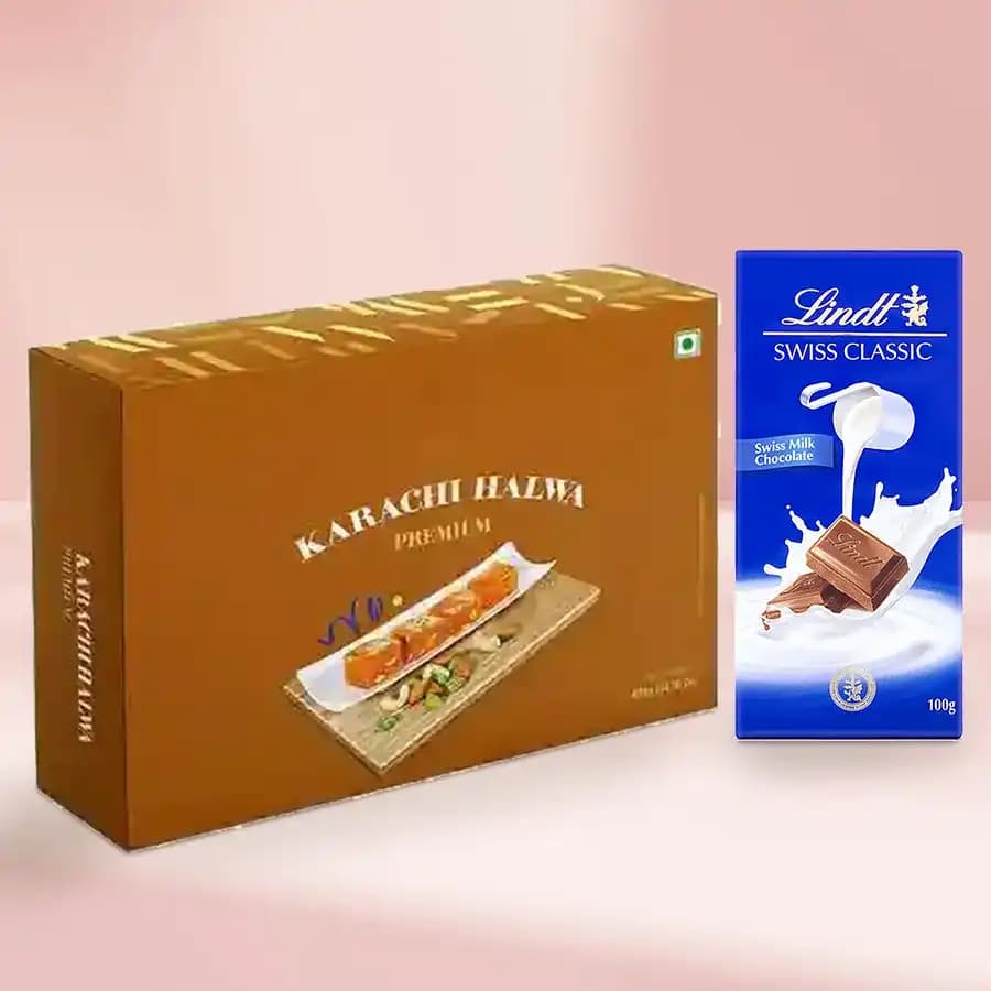 Karachi Halwa with Lindt Excellence Chocolate Bar