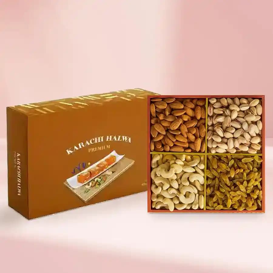 Karachi Halwa with Assorted Dry Fruits