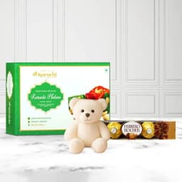 Karachi Halwa with Teddy N Ferrero Rocher Chocolate 1