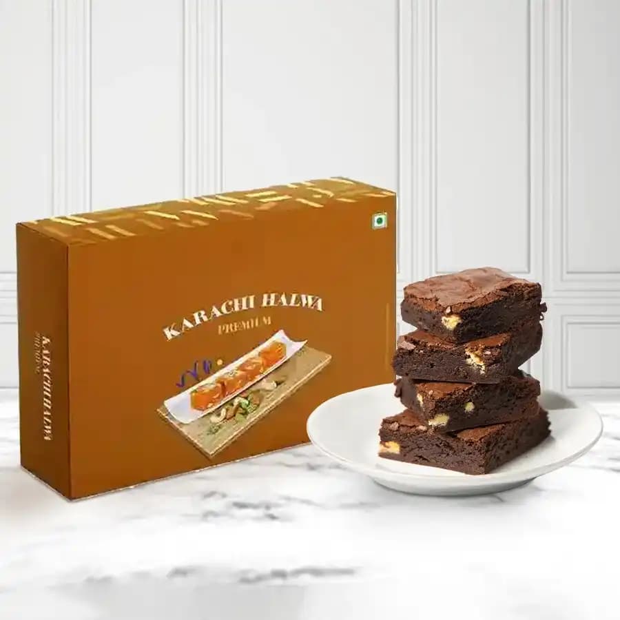 Karachi Halwa with Brownies