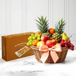 Karachi Halwa with Fresh Fruit Basket 1