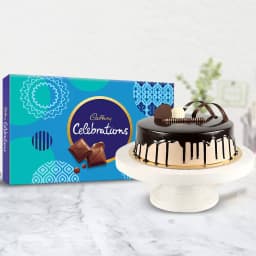 Chocolate Cake with Cadbury Celebration Chocolate Box 1