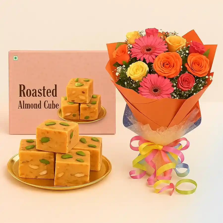 Almond Harmony with Floral Delights